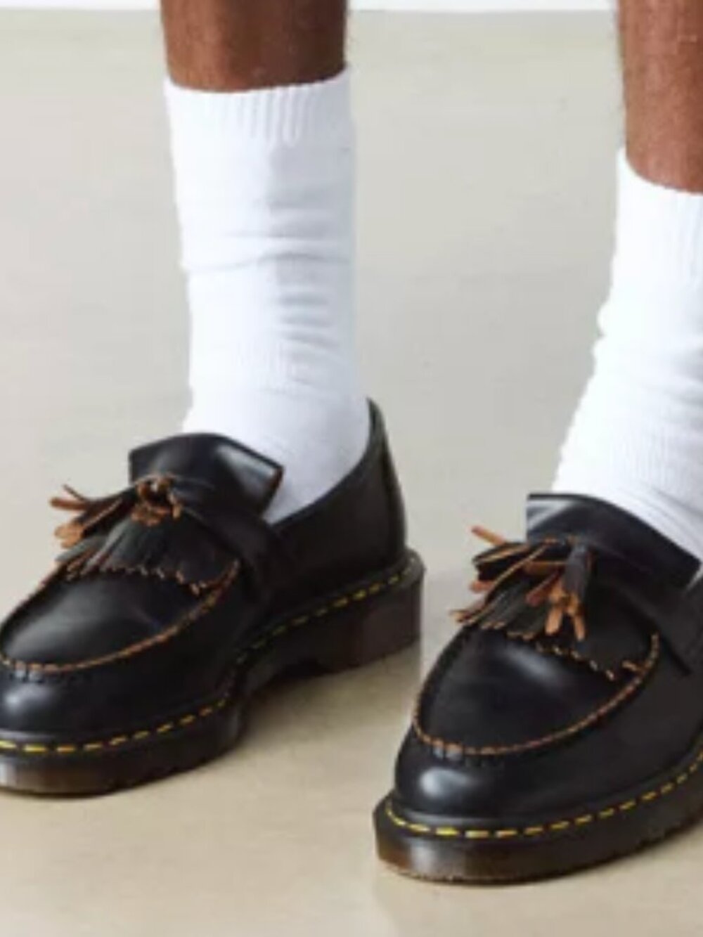 NWT Dr. Martens Adrian Vintage Made In England Quilon Leather Tassel Loafers
